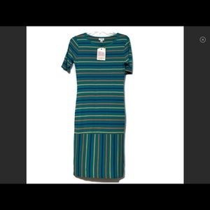 Lula Roe Cute! Striped Summer Playful Colors Dress